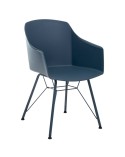Elegantní modrá jídelní židle.