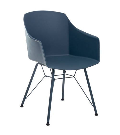 Elegantní modrá jídelní židle.