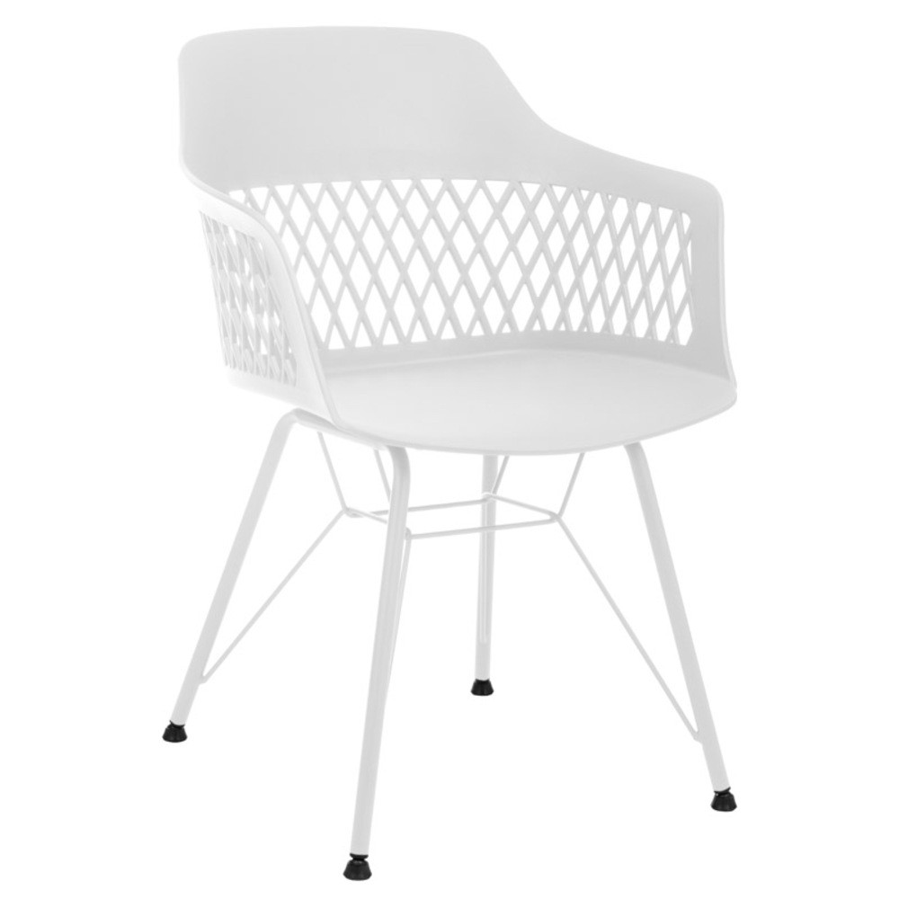 Elegntní bílá jídelní židle.