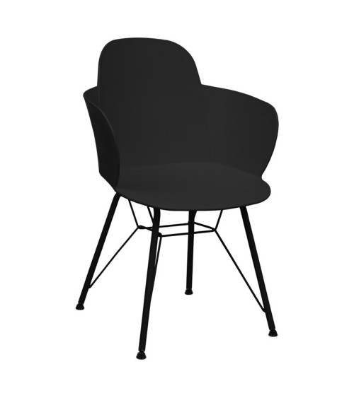 Elegantní  černá jídelní židle.